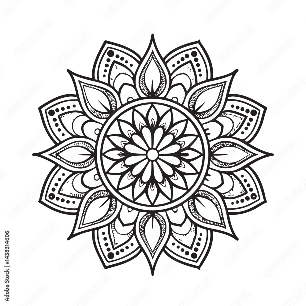 abstract floral mandala design abstract floral mandala design