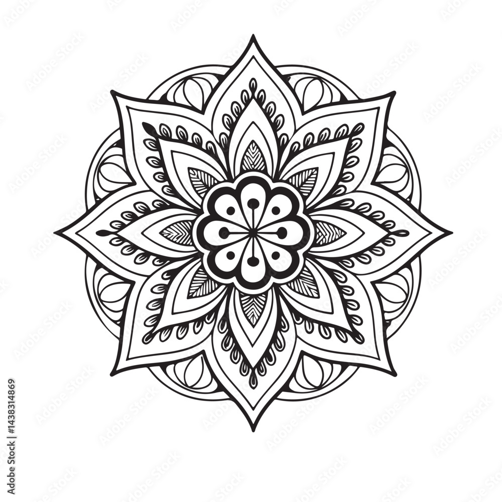abstract floral mandala design abstract floral mandala design