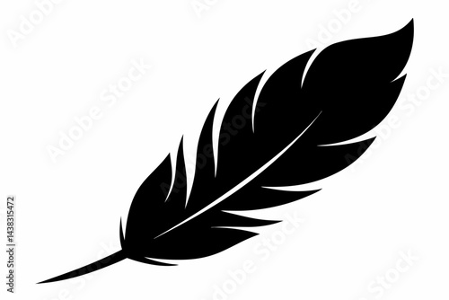 Feather Silhouette vector illustration