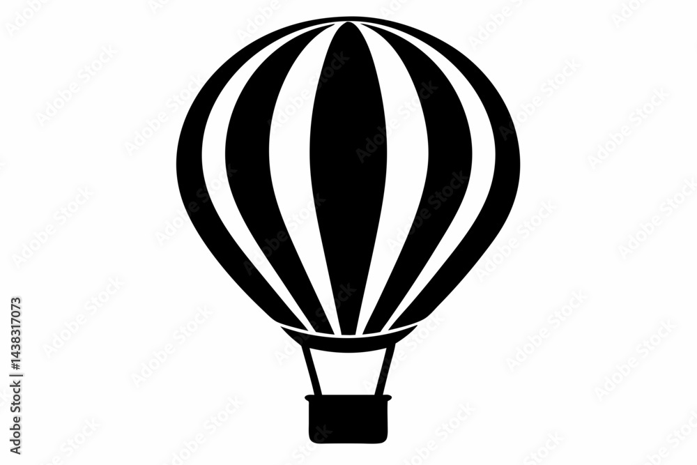 Fototapeta premium Hot Air Balloon Silhouette vector illustration
