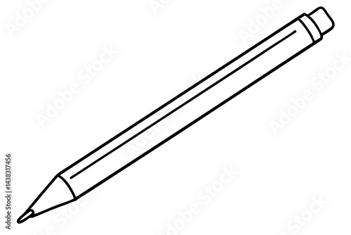 Mechanical Pencil Lead Stick Line Art vector illustration