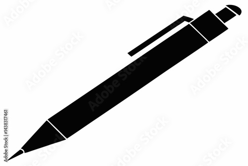 Mechanical Pencil Lead Stick Silhouette vector illustration