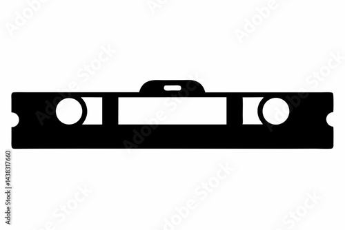 Mini Level Tool Silhouette vector illustration