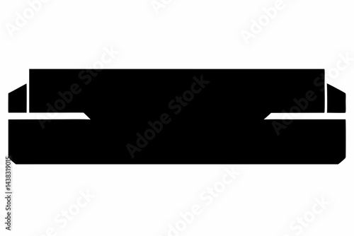 Paper Divider Tab Silhouette vector illustration