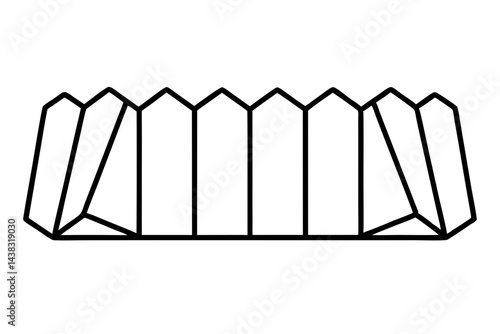 Paper Divider Tab Line Art vector illustration