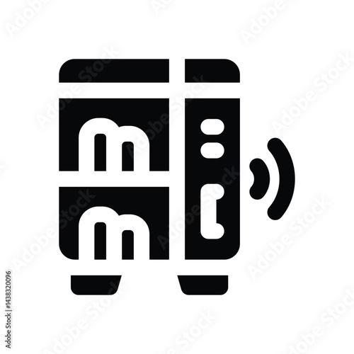 vending machine glyph icon. Strong and solid vector icon for websites, mobile interfaces, presentations, and visual branding. High quality and easy to edit.