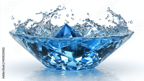 Crystal water splash