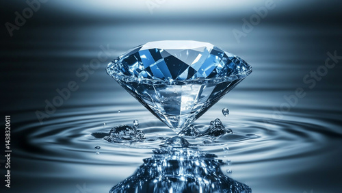 diamond on water background