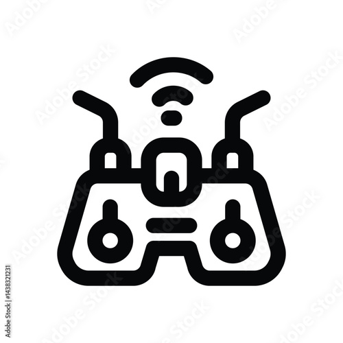 remote control line icon. Clean and minimalist vector icon for websites, mobile apps, presentations, and logos. Fully scalable and customizable for any project.