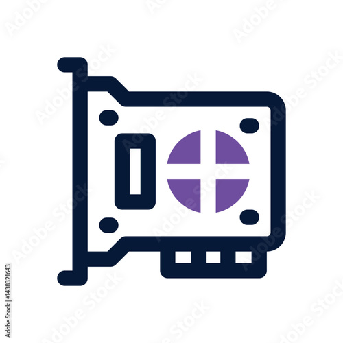 vga card duotone icon. Sleek and modern vector icon for websites, mobile apps, marketing materials, and corporate design. Fully scalable and ready to use.