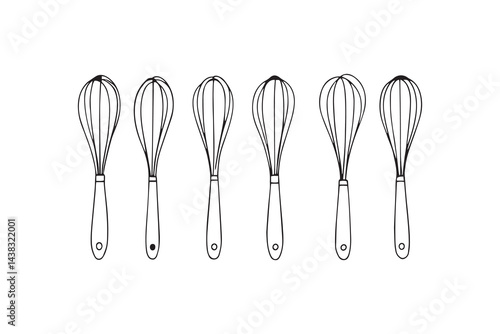 Whisk set line art
