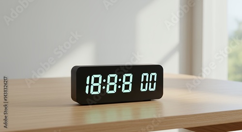 Wallpaper Mural Digital clock showing time on table Torontodigital.ca