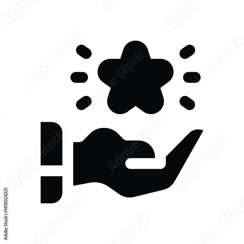 loyalty glyph icon. Strong and solid vector icon for websites, mobile interfaces, presentations, and visual branding. High quality and easy to edit.