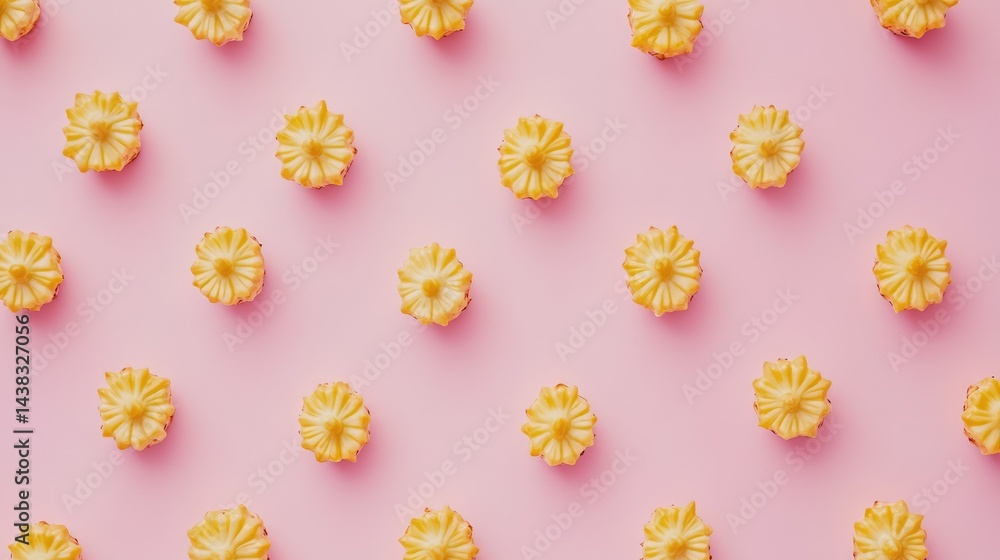 Bright summer background with fresh pineapples, tropical mood, vibrant colors, and healthy food concept. Bright summer background with fresh pineapples, tropical mood, vibrant colors, and healthy food concept.