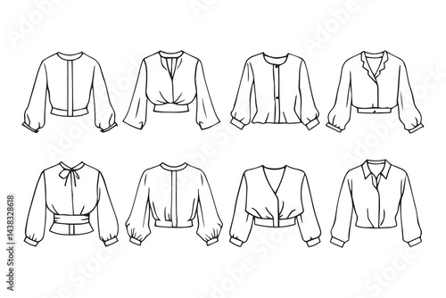 Blouse line art