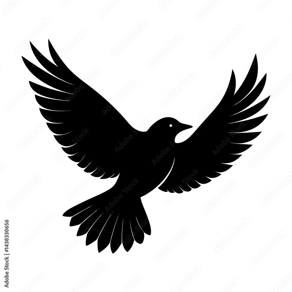 Fototapeta premium Flying Bird Silhouette vector illustration