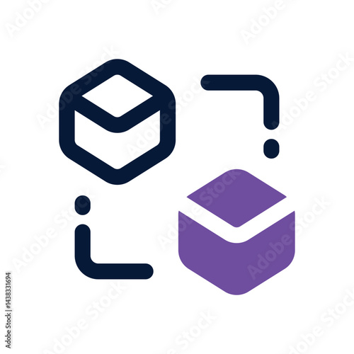connect chain dual tone icon. Sleek and modern vector icon for websites, mobile apps, marketing materials, and corporate design. Fully scalable and ready to use.