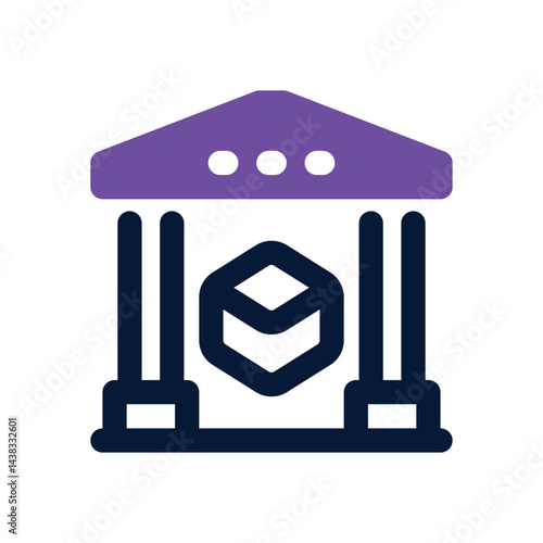 bank dual tone icon. Sleek and modern vector icon for websites, mobile apps, marketing materials, and corporate design. Fully scalable and ready to use.