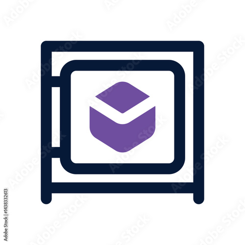 safe box dual tone icon. Sleek and modern vector icon for websites, mobile apps, marketing materials, and corporate design. Fully scalable and ready to use.
