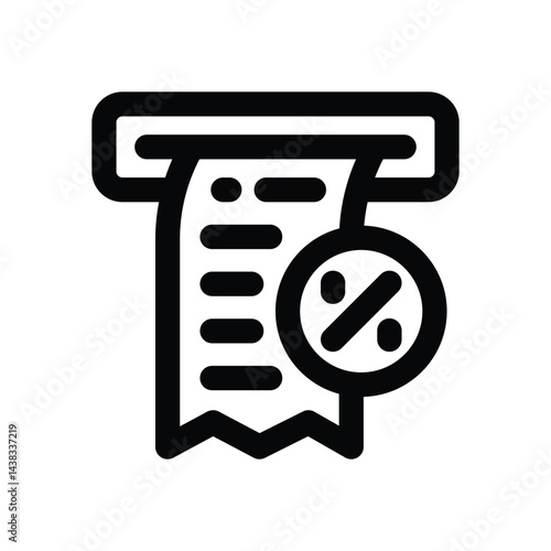 billing line icon. Clean and minimalist vector icon for websites, mobile apps, presentations, and logos. Fully scalable and customizable for any project.