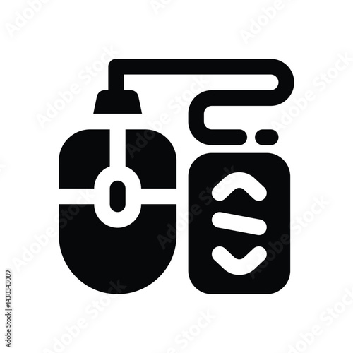 mouse glyph icon. Strong and solid vector icon for websites, mobile interfaces, presentations, and visual branding. High quality and easy to edit.