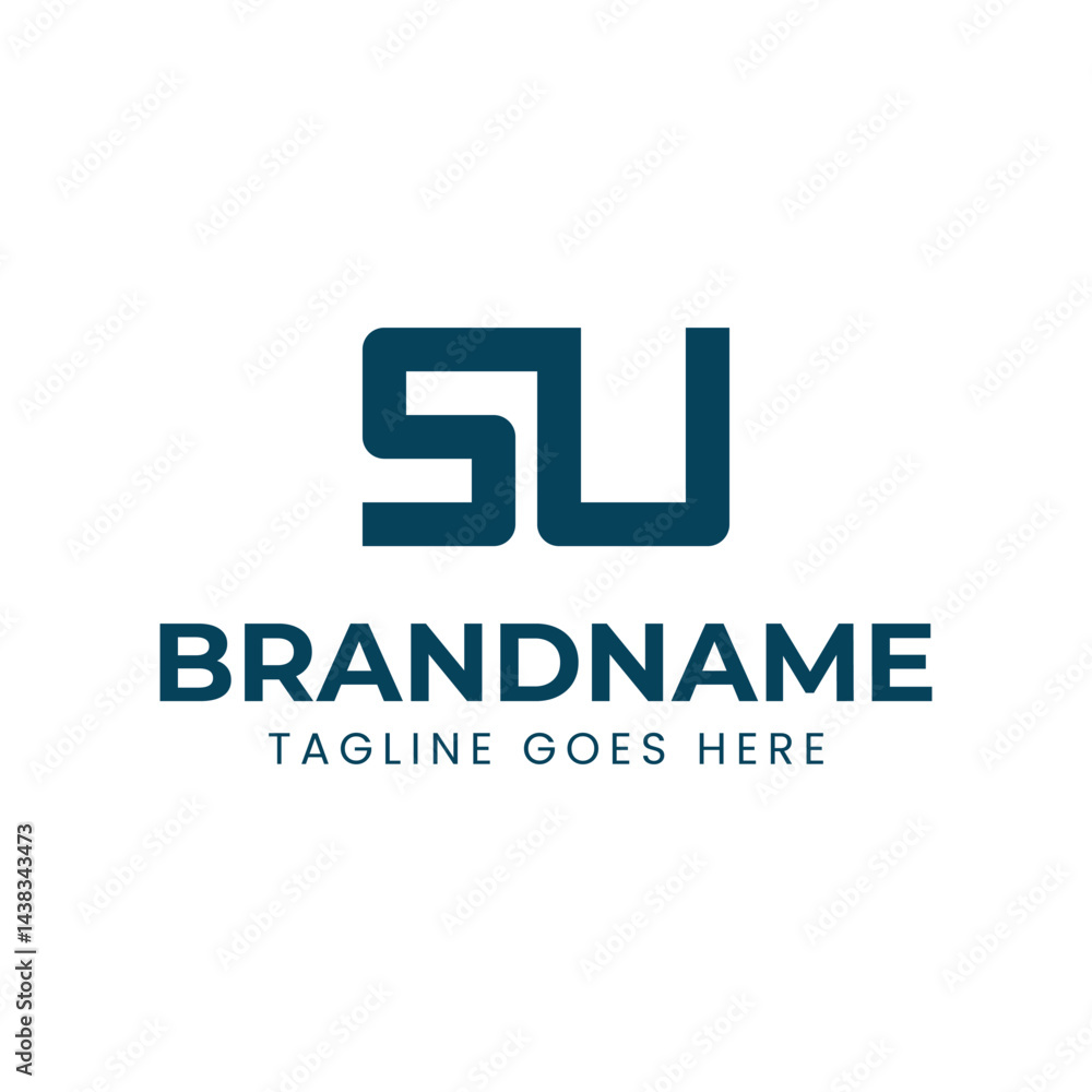 Fototapeta premium Letters SU Monogram Logo, suitable for any brand with US or SU initials