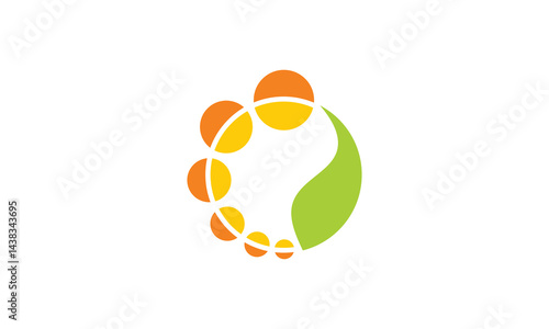 circle ecology dot vector logo