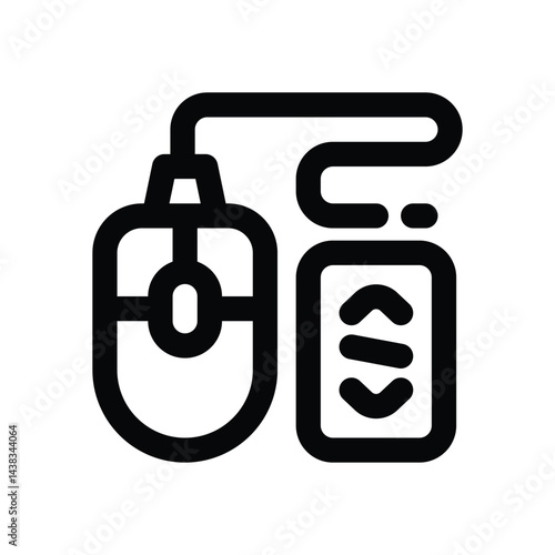 mouse line icon. Clean and minimalist vector icon for websites, mobile apps, presentations, and logos. Fully scalable and customizable for any project.