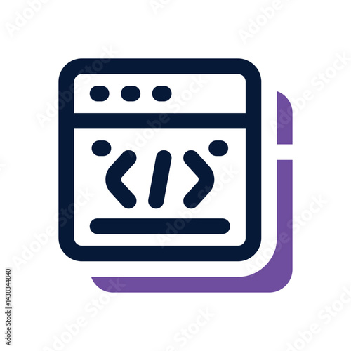 coding dual tone icon. Sleek and modern vector icon for websites, mobile apps, marketing materials, and corporate design. Fully scalable and ready to use.