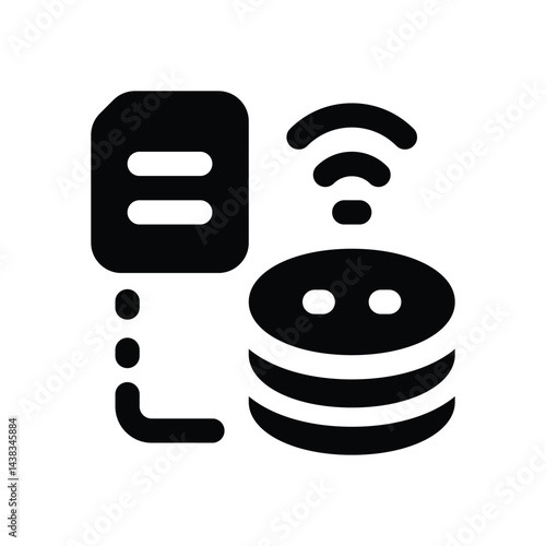 big data glyph icon. Strong and solid vector icon for websites, mobile interfaces, presentations, and visual branding. High quality and easy to edit.