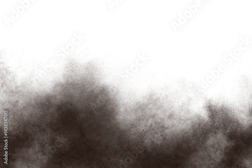 High-res isolated dust, sand, smoke, and cloud particles on transparent background. Brown sandstorm, smog, and dust explosion effects, perfect for compositing, overlays, and PNG design elements     