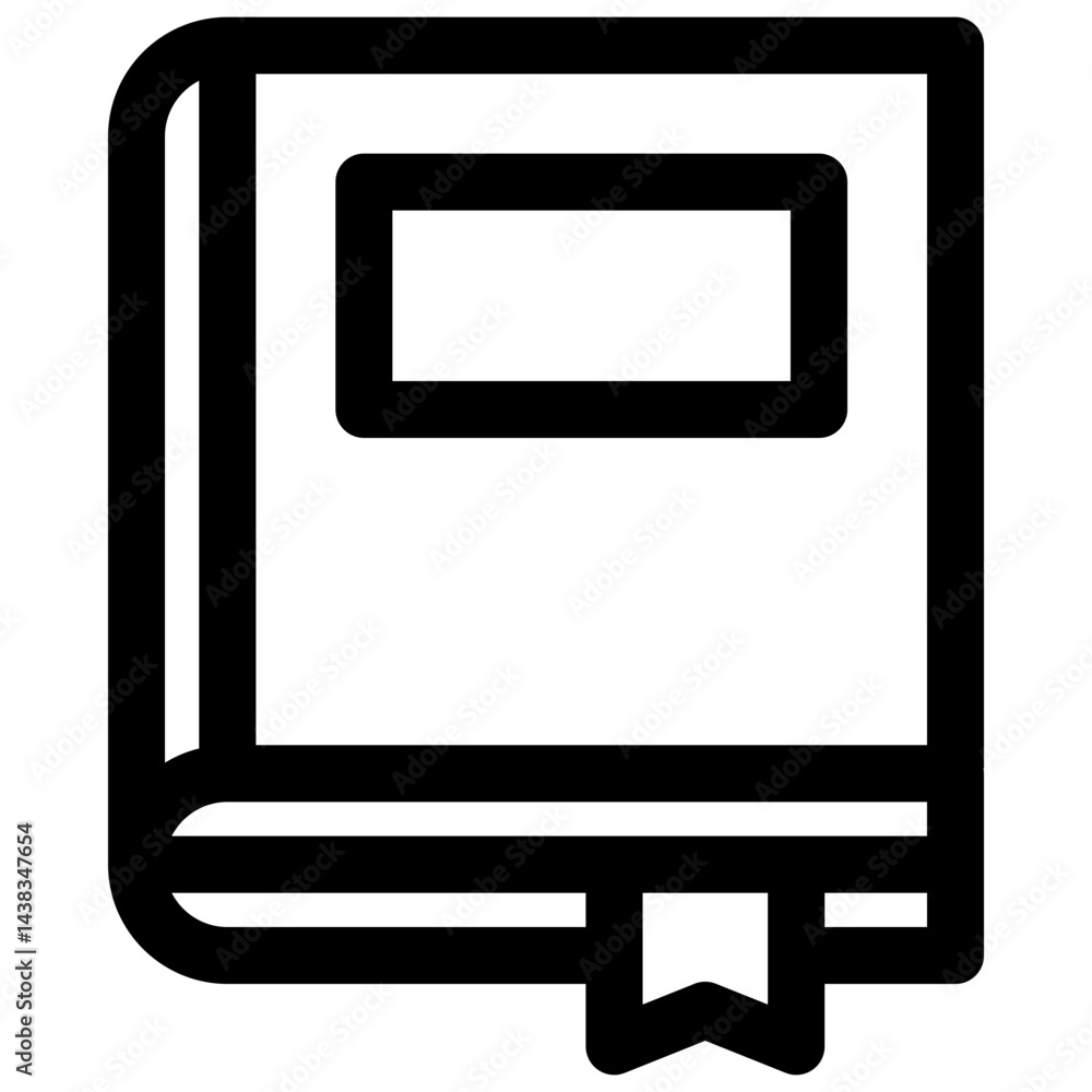vector book with a bookmark icon vector book with a bookmark icon