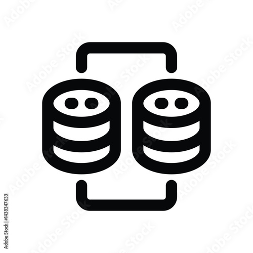 transfer server line icon. Clean and minimalist vector icon for websites, mobile apps, presentations, and logos. Fully scalable and customizable for any project.