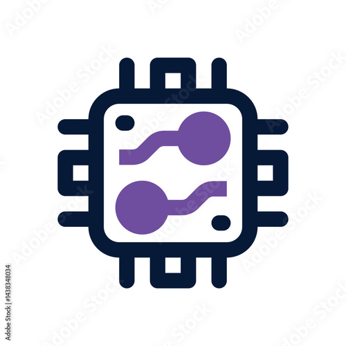 processor duotone icon. Sleek and modern vector icon for websites, mobile apps, marketing materials, and corporate design. Fully scalable and ready to use.