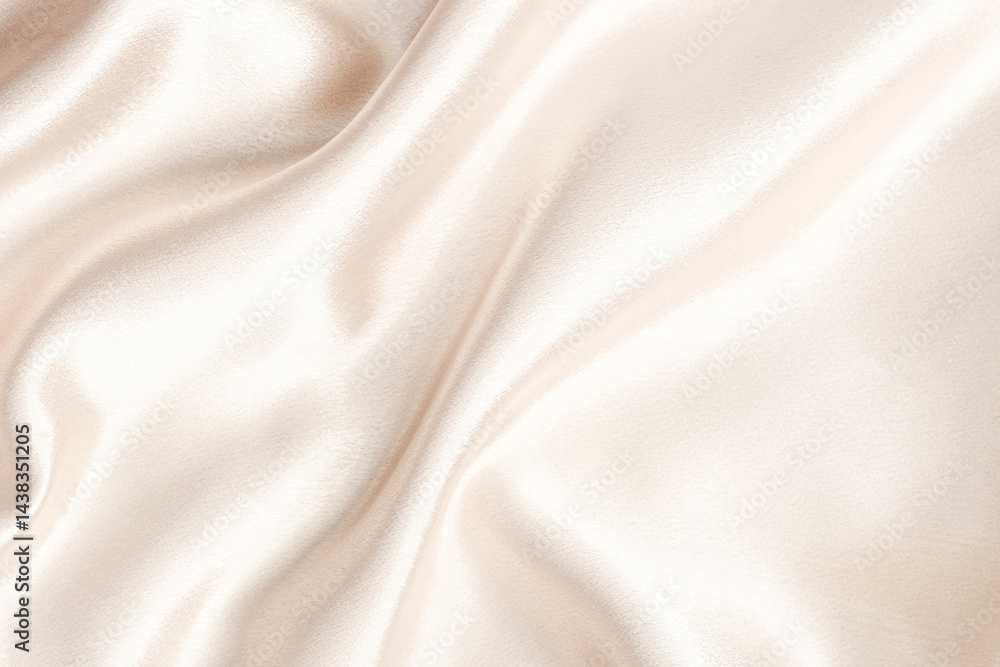 Soft satin fabric draped elegantly showcasing a natural sheen and smooth texture Soft satin fabric draped elegantly showcasing a natural sheen and smooth texture