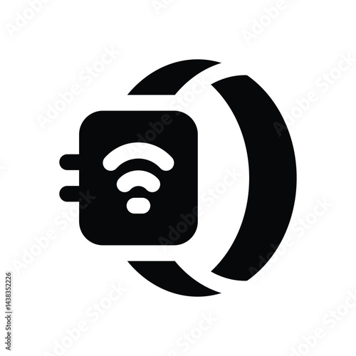 smart watch glyph icon. Strong and solid vector icon for websites, mobile interfaces, presentations, and visual branding. High quality and easy to edit.