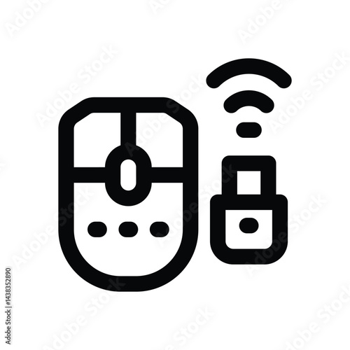 mouse line icon. Clean and minimalist vector icon for websites, mobile apps, presentations, and logos. Fully scalable and customizable for any project.