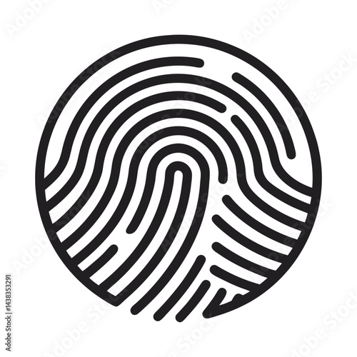 Fingerprint icon vector