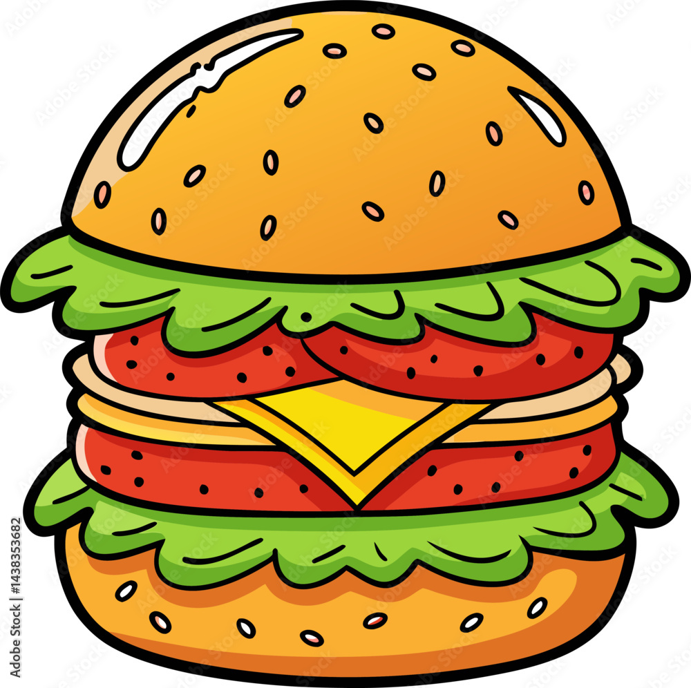 hamburger on a white hamburger on a white