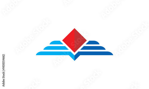 square wing abstract company logo