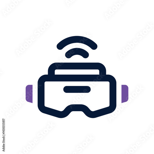 virtual reality duotone icon. Sleek and modern vector icon for websites, mobile apps, marketing materials, and corporate design. Fully scalable and ready to use.