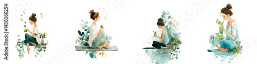 Young Woman Engaging in Relaxation and Mindfulness Activities