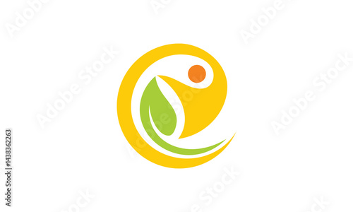 happy people green leaf logo