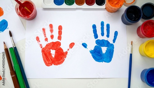 Wallpaper Mural colorful hand print Torontodigital.ca