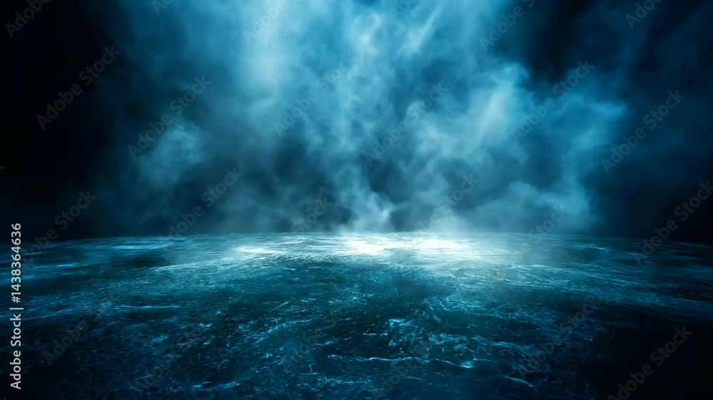 Ethereal mist rising over a tranquil water surface Ethereal mist rising over a tranquil water surface