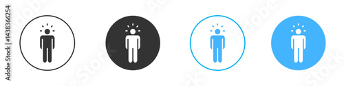Self confidence icon simple flat vector icon pack