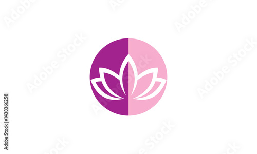 lotus flower beauty vector logo
