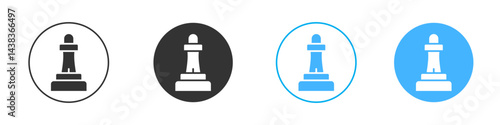 Chess pawn icon simple flat vector icon pack