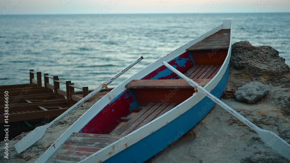 Wooden boat on the seashore.
Fishing boat at sunset on the ocean shore.
Boat and oars on the shore.
Old boat on the beach.
Lifeboat on the coastline Wooden boat on the seashore.
Fishing boat at sunset on the ocean shore.
Boat and oars on the shore.
Old boat on the beach.
Lifeboat on the coastline