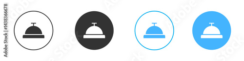 Reception bell icon simple flat vector icon pack